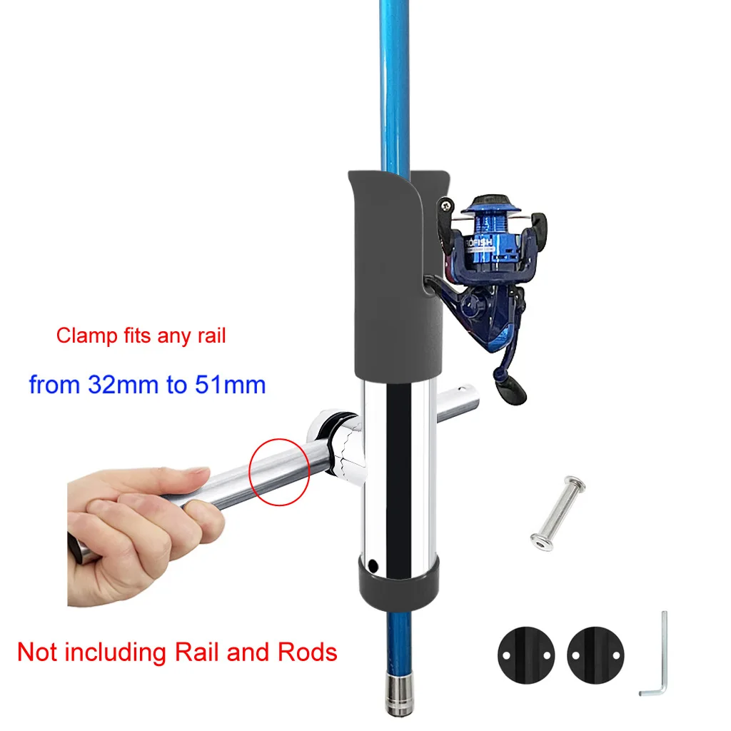 Imagem -06 - Pesca Marinha Rod Holder com Protect Case Rail Mount Ajustável Slotted Pole Support Tube Mount Bracket Soquete Rack