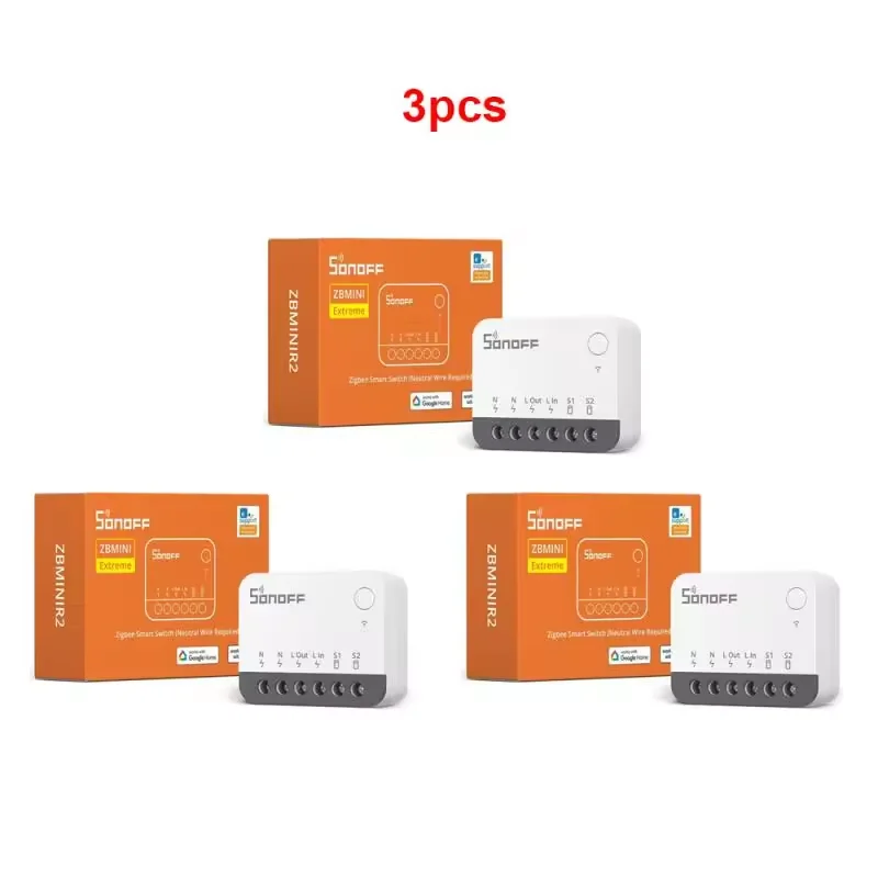 SONOFF ZBMINIR2 Zigbee Mini Smart Switch Smart Home Stroomonderbreker Afstandsbediening via eWeLink Compatibel met Zigbee Hubs