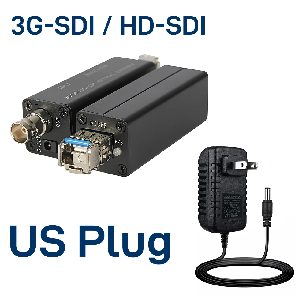 Mini 3G/HD-SDI naar Glasvezel Converter Extender 1080p60 SDI Zender Ontvanger via LC Single-mode Fiber 20KM