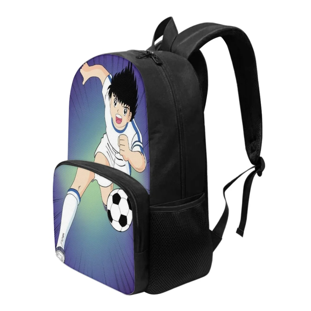 FORUDESIGNS Captain Tsubasa Backpacks Students Multi-pocket Simple Practical Schoolbags Double Zipper New Escolar Teenagers