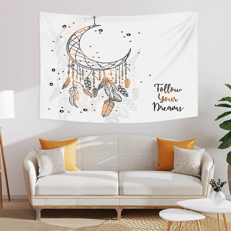 Dream Catcher Feather Tapestry, Dreamcatcher Tapestry Wall Hanging for Teen Girl,Boho Tapestries Living Room College Dorm Decor