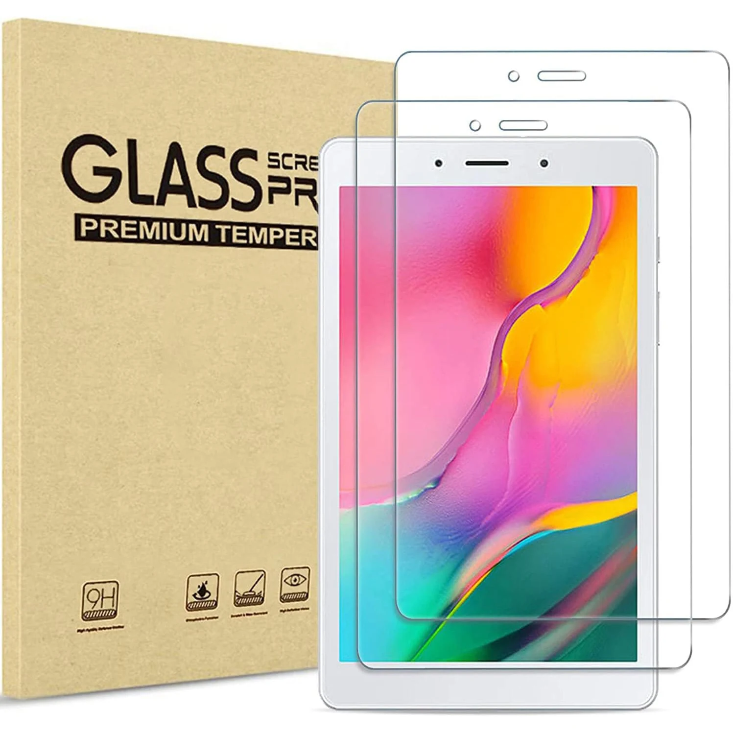 

2pcs 9H Tempered Glass For Samsung Galaxy Tab A 8.0'' 2019 SM-T290 SM-T295 Clear Screen Protector Anti Scratch Protective Film