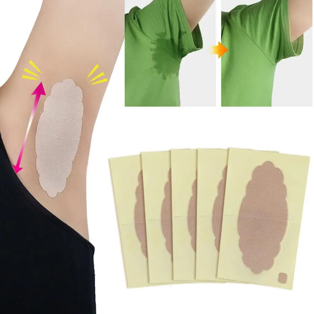 5 Pcs Underarm Armpit Sweat Pads Stickers Guard Absorbing Disposable