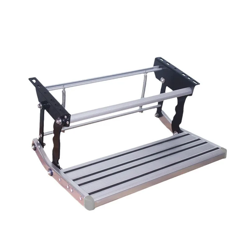 RV special electric step modification accessories bed car manual pedal step folding aluminum alloy single double layer welcome