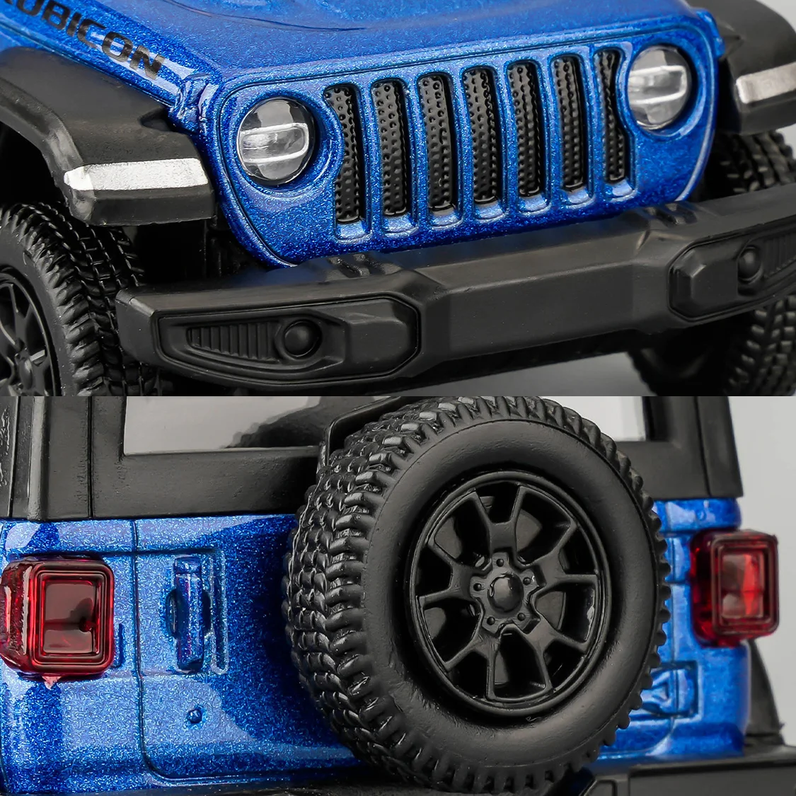 RMZCITY-Jeep Wrangler Rubicon modelo de aleación, coche de juguete fundido a presión, colección de Metal, regalo para niños, 1:36