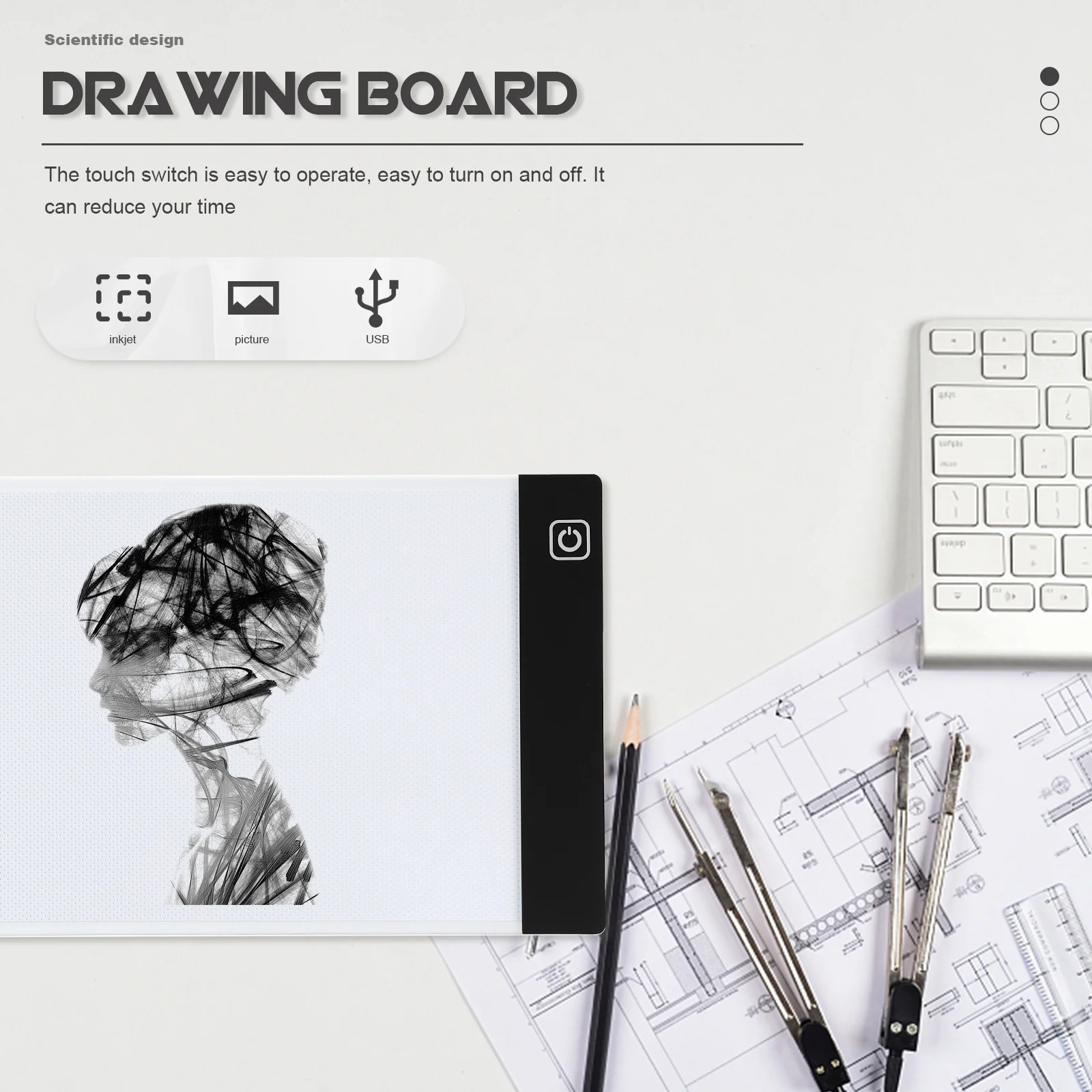 

A5 Size Drawing Board Copying Writer Board Easy Touch Operation Eye Protection LED Light Source Gift for Friends and Families