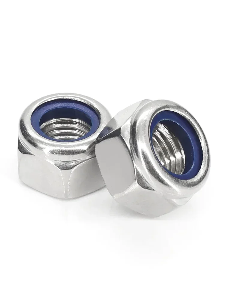 

304 Stainless Steel Anti Loosening Nut M4, M5, M6, M8, M10, M12, 10-100 PCes