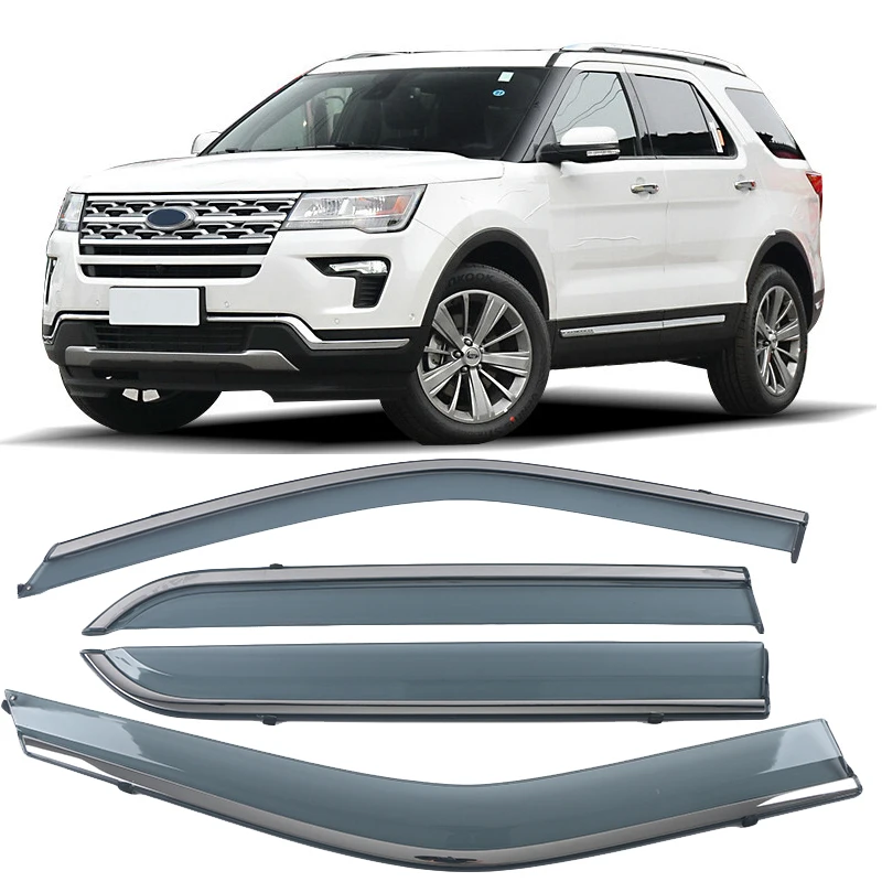 

For Ford Explorer 5 2013-2018 Wind Visor Deflectors Car Ventvisor Door Side Window Air Guard Deflectors Against Snow Sun Rain