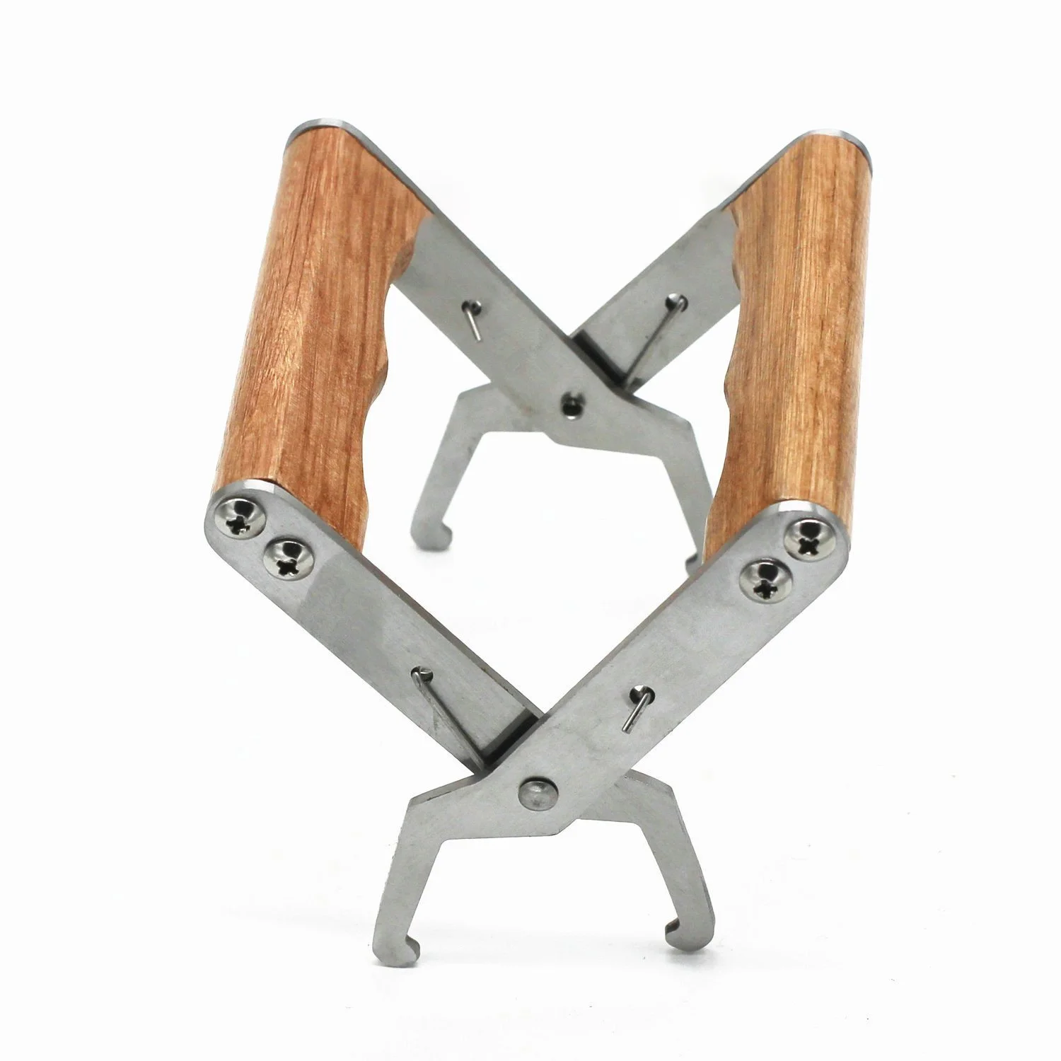 Bee Hive Frame Grip - Stainless Steel Beekeeping Frame Gripper, Holder and Lifter Tool with Wooden Handle for Beekeeeper
