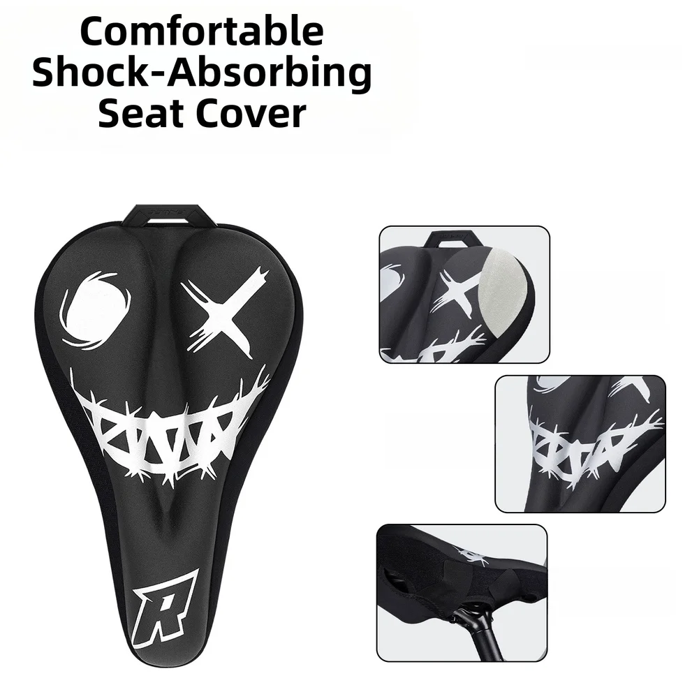 1x غطاء سرج الدراجة دراجة في الهواء الطلق امتصاص الصدمات مبطن غطاء مقعد رحلة أجزاء الدراجات الغبار واقية وسادة حامي #5