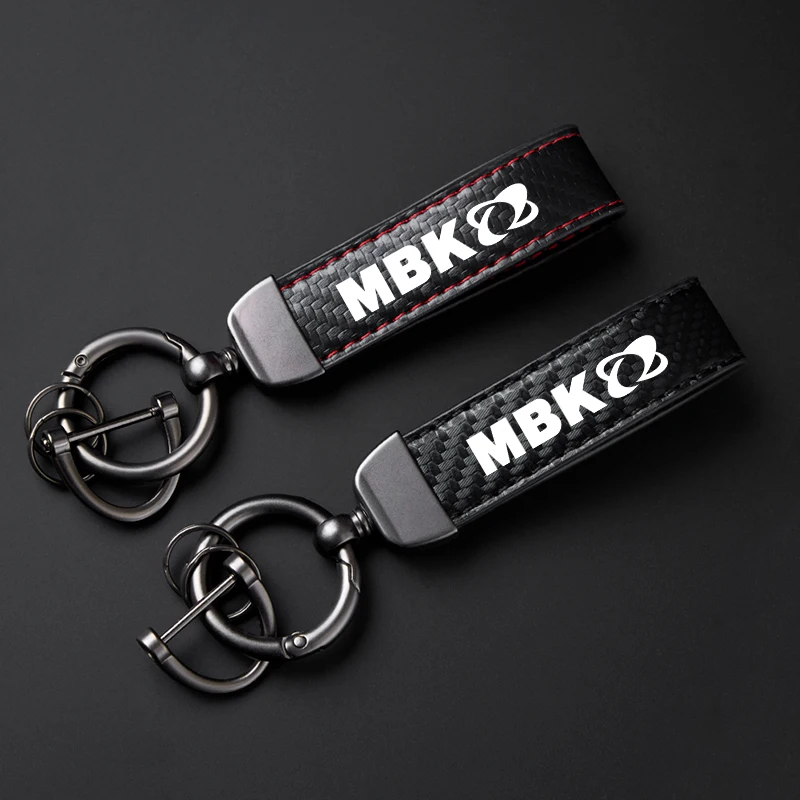 New Classic Carbon Fiber Motorcycle Keychain Holder Keyring Moto Accessories For MBK Logo Nitro 100 Stunt 50 Booster Kilibre 300