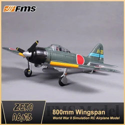 FMS 800MM Zero RC Airplane A6M3 Model Fight V2 PNP Mini Warbird Duralble EPO Foam  Plane Aircraft Avion Gifts