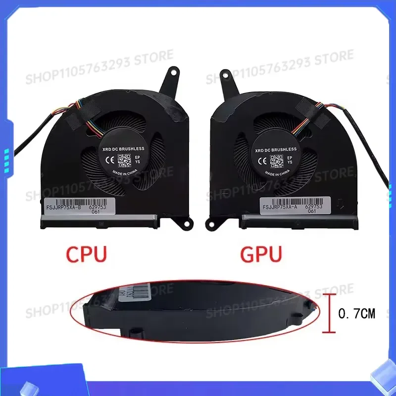 2PCS New Laptop GPU CPU Cooling Fan for Gigabyte Aorus 15G 15P 17P 17G XC RX7G RP77 RX5G RP75 W XA XD OLED SA XB AERO 17 15