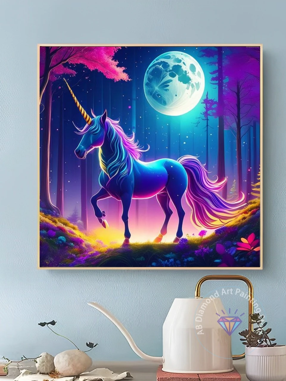 Fantasy cute unicorn Diamond P - Embroidery Unicorn ulasan dan harga