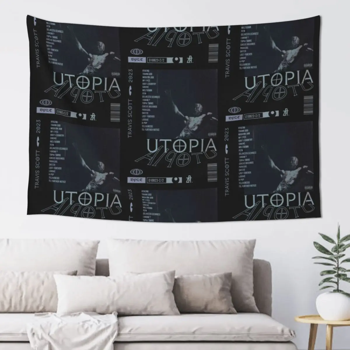

UTOPIA Tapestry Japanese Room Decor Room Decor Room Decoration Accessories Decore Aesthetic Tapestry