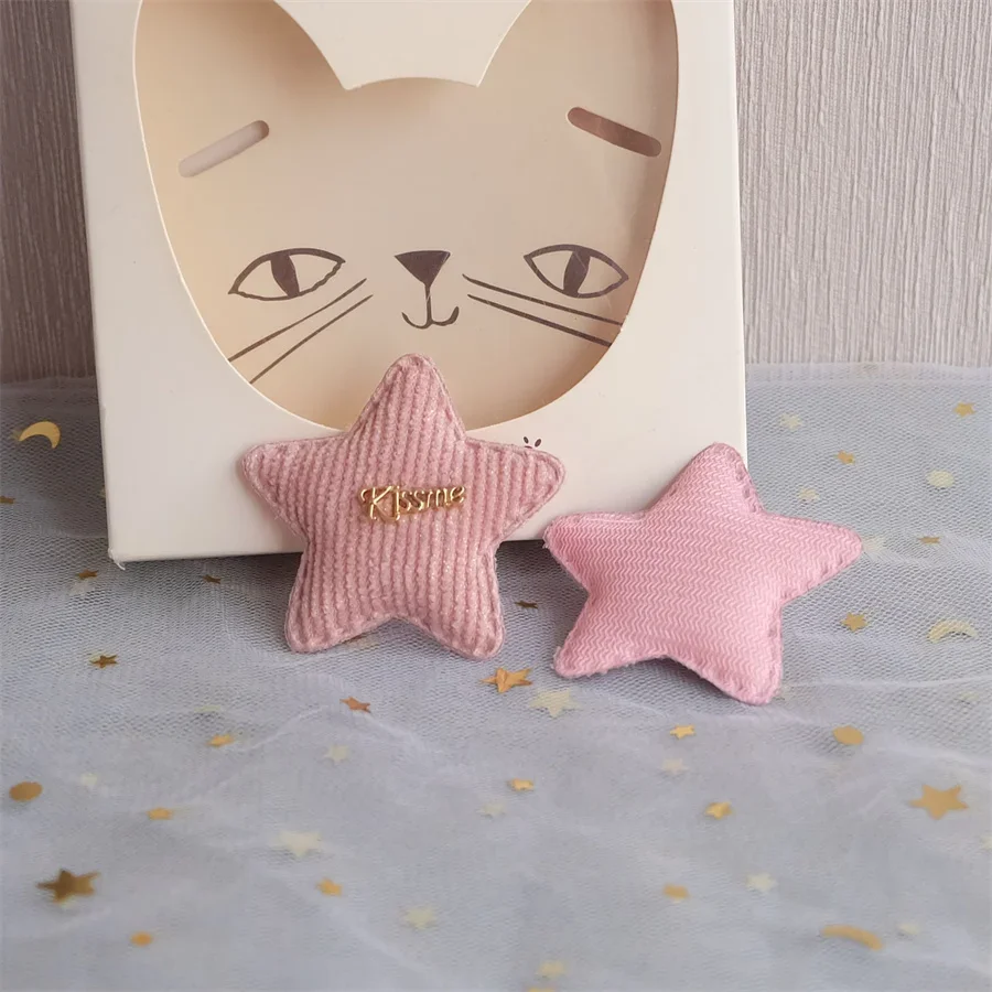 20 sztuk/partia 4.8cm Stripe Star Pads łatki aplikacje dla Craft ubrania akcesoria do szycia DIY dziecko spinki do włosów akcesoria kapelusz łatki