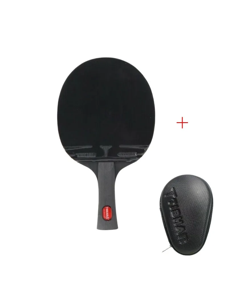 TIBHAR – raquette de Tennis de Table professionnelle simple, Double face, en caoutchouc inversé, lame en carbone 6 étoiles
