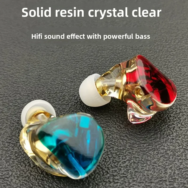 High quality HiFi fever earphones in ear professional stage monitoring resin computer mobile live streaming wired dynamic