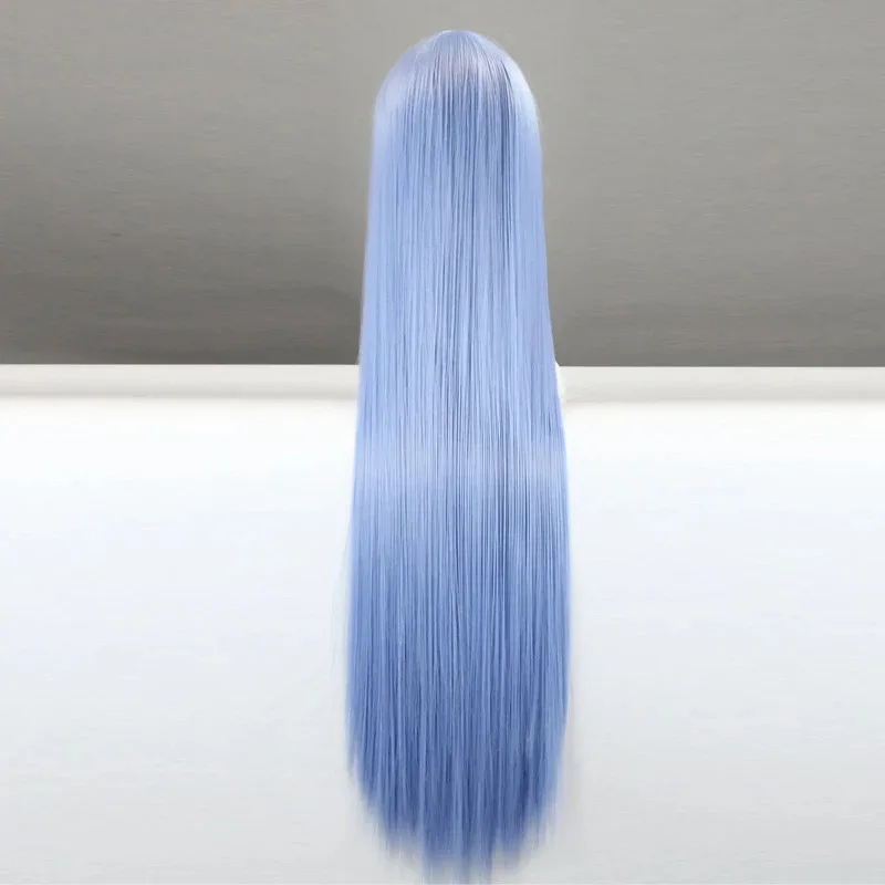 أكامي جا اقتل! Esdeath 100 سنتيمتر 39.7 "طويل مستقيم تأثيري الباروكات عالية الجودة مقاومة للحرارة شعر مستعار تأثيري + غطاء شعر مستعار
