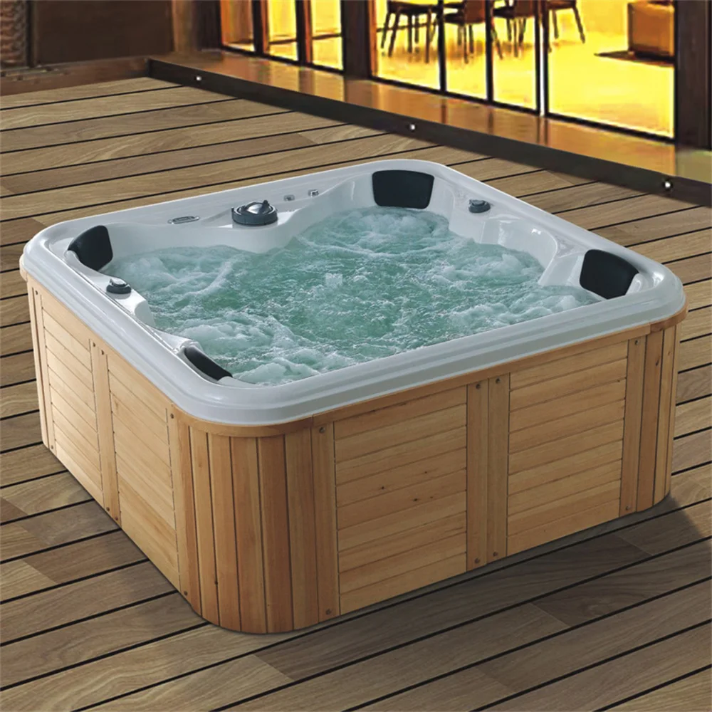 Hot Sale Water Gallery New Brown Outdoor Spa Bathtub Person Acrylic Jacuzzi