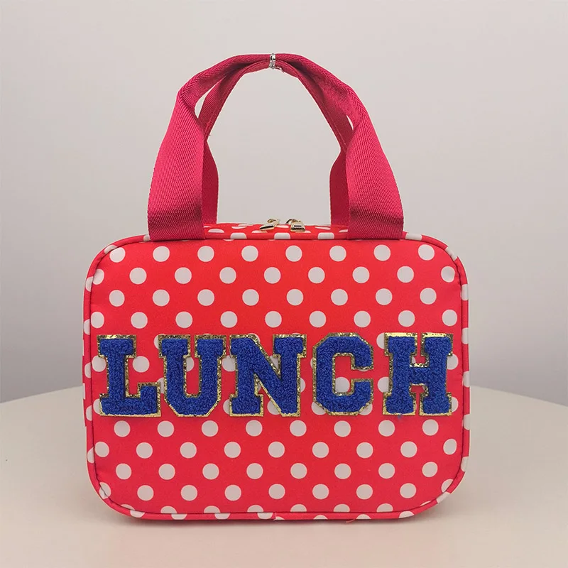 Classic polka dot lunch bag Snacks Bag Toiletry Organizer Waterproof Travel Cosmetic Portable Bag Transparent Wash Storage Bag