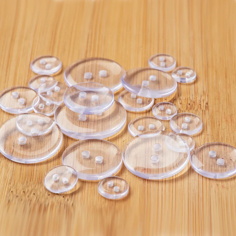 Size: 9~25mm, 10-100Pcs/Lot, 4～2holes, White Black Transparent Resin Buttons for Clothing Needlework Crafts Wholesale Supply