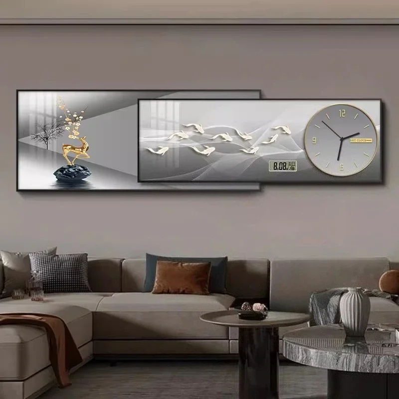 #Home Decor Items Room Watch Clocks 180cm Large Modern Light Luxury Living Room DecorationPainting Perpetual Calendar Wall Clock