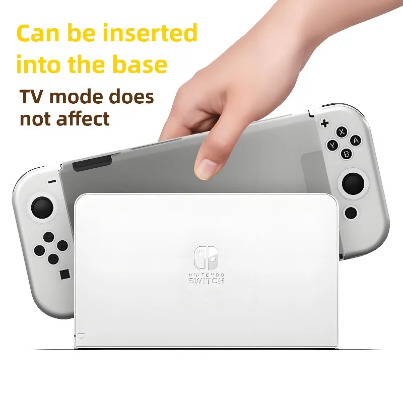 เคสเคอร์บี้สำหรับนินเทนโดสวิตช์ฝาครอบป้องกันเข้ากันได้กับสวิตช์ OLED จอยคอนอุปกรณ์เสริมการ์ตูนเกมคอนโซลซอฟท์เชลล์