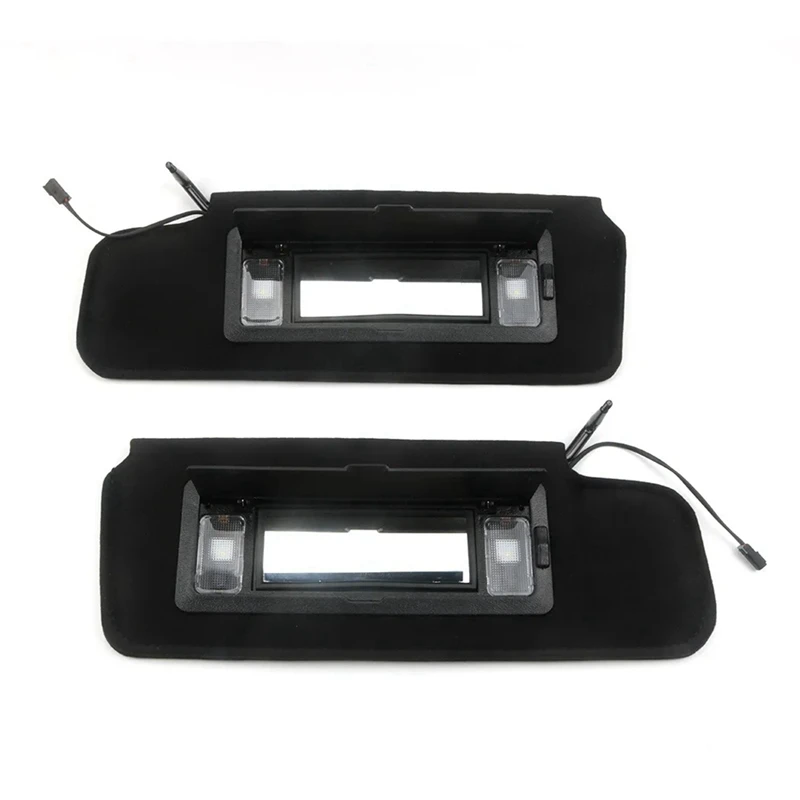 

1Pair Car Sun Visors Shades W/LED Light 12459827 14081826 For Chevrolet Corvette C4 1984-1996 Sunvisors Vanity Mirror