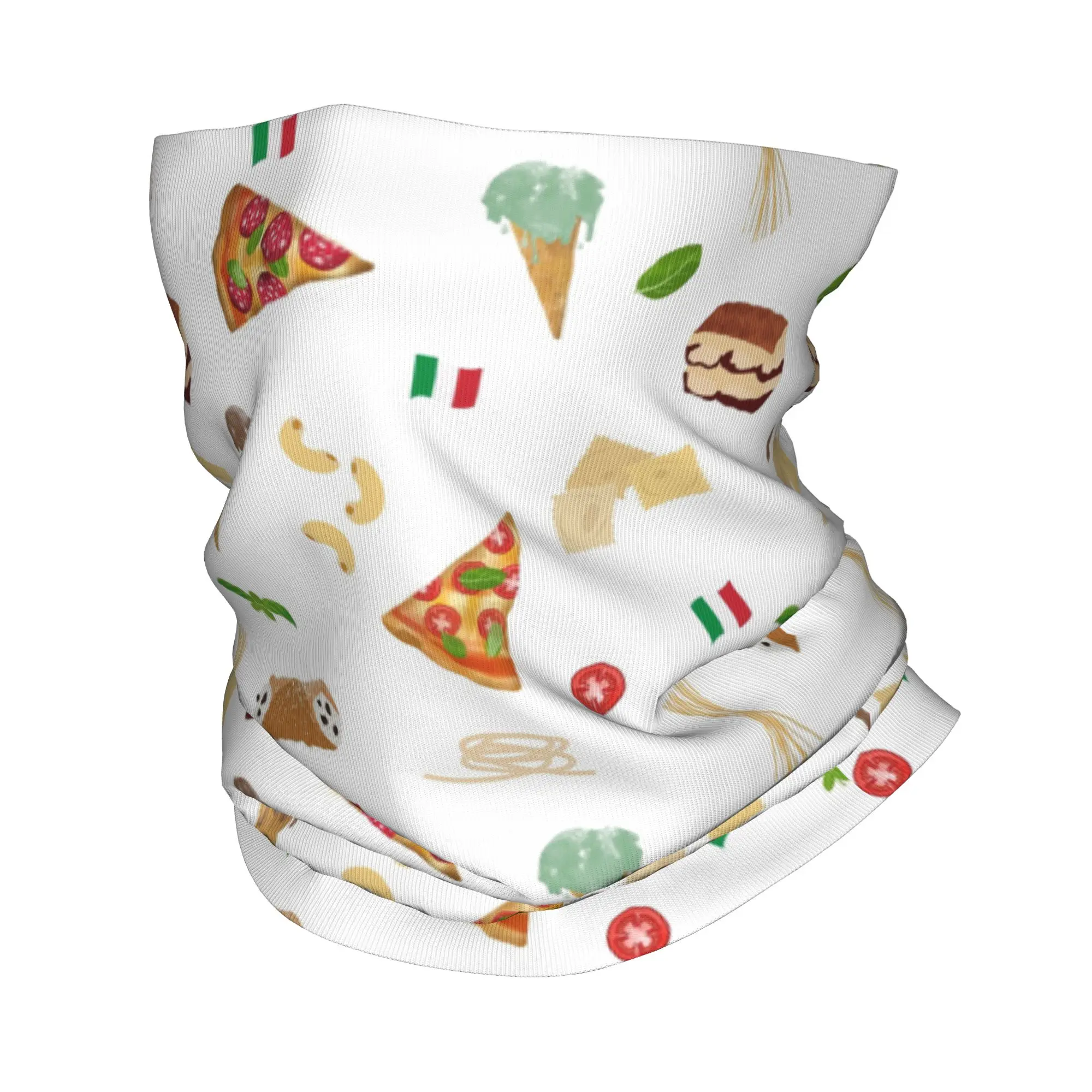 

Italian Food Pizza Pasta Tiramisu Bandana Neck Gaiter Printed Magic Scarf Multifunction Cycling Scarf Riding For Men Women Adult