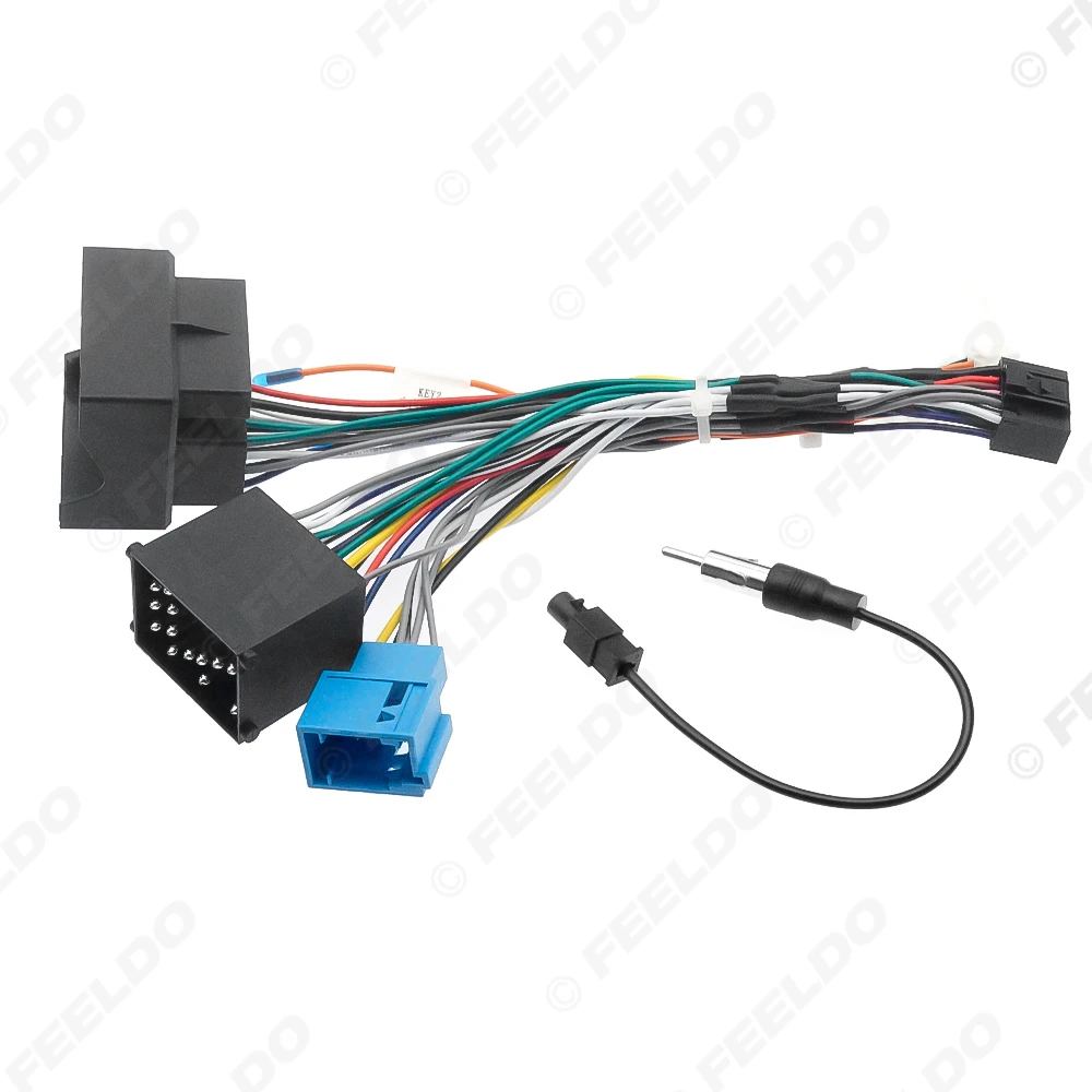 أندرويد راديو 16pin سلك الطاقة الأسلاك تسخير محول لسيارات BMW E39/E46/E53 (1998-2014)