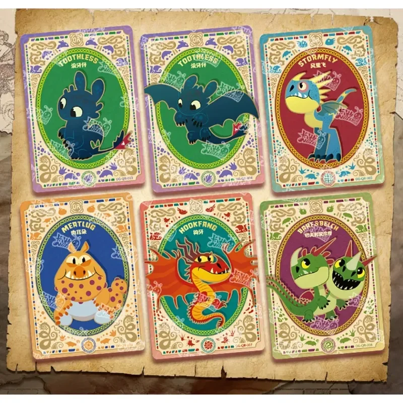Kayou Genuine How To Train Your Dragon Collection Cards Anime Movies Cute Q-Version Characters Happy Adventure Cards Gifts