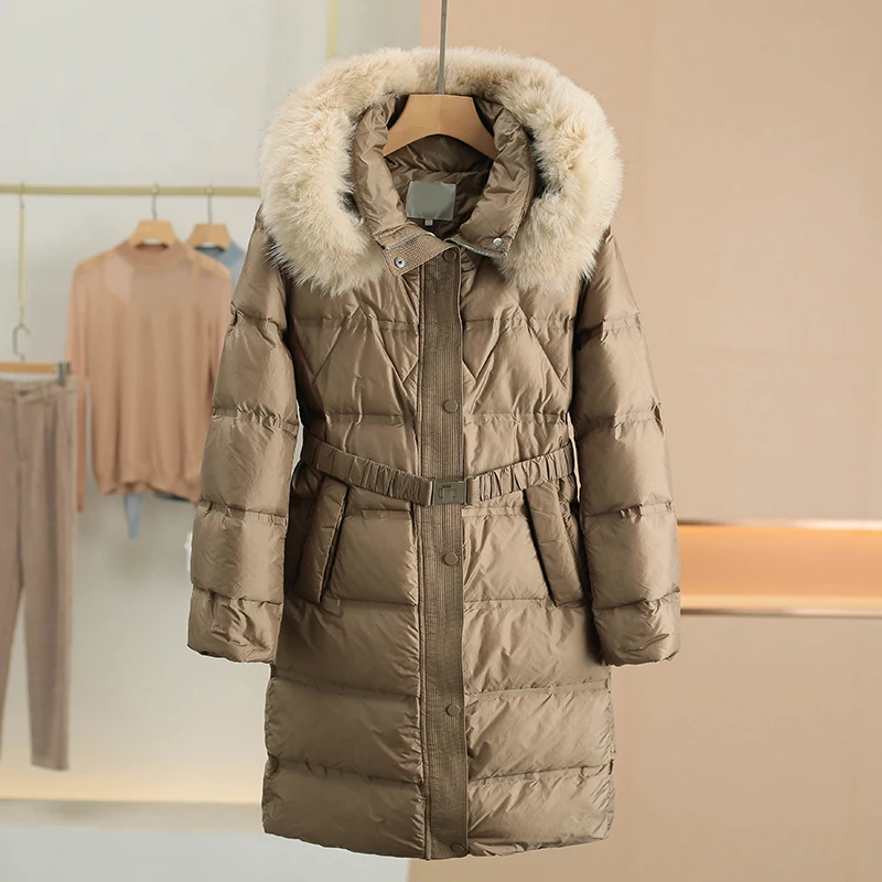 

Новая женская зимняя куртка с отстегивающимся меховым капюшоном, теплая, в простом стиле, на пуговицах, с длинными рукавами, на молнии, утепленная