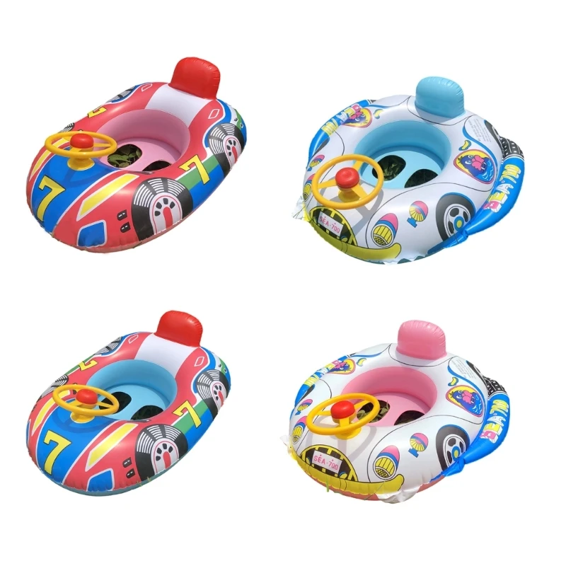 

Y1UB Cartoon Inflatable Swim Rings for Baby Swimming Pool Durablity Baby Float Rings Safety Infant Bathing Float Swim