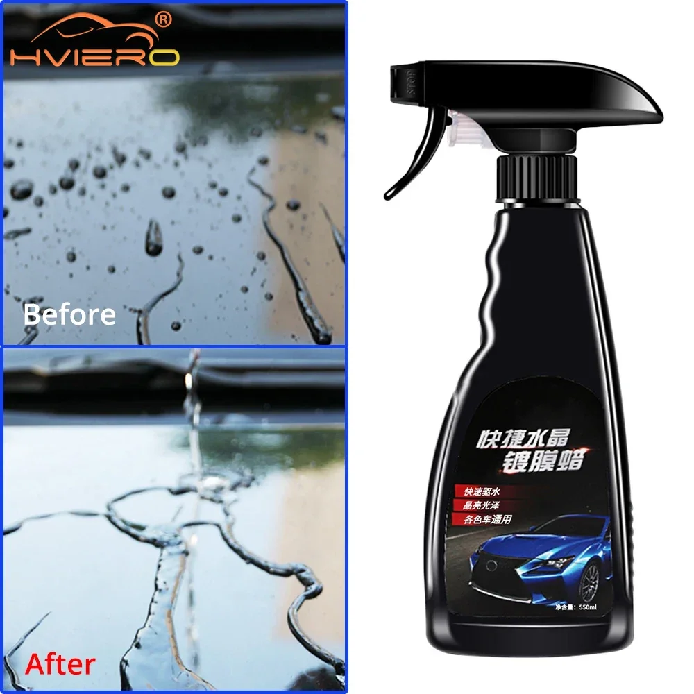 Car Ceramic Coating Polishing Crystal Plating Spray Sealant Paints Care Nano Products Hydrophobics Quick Coat Liquid Wax 550ml