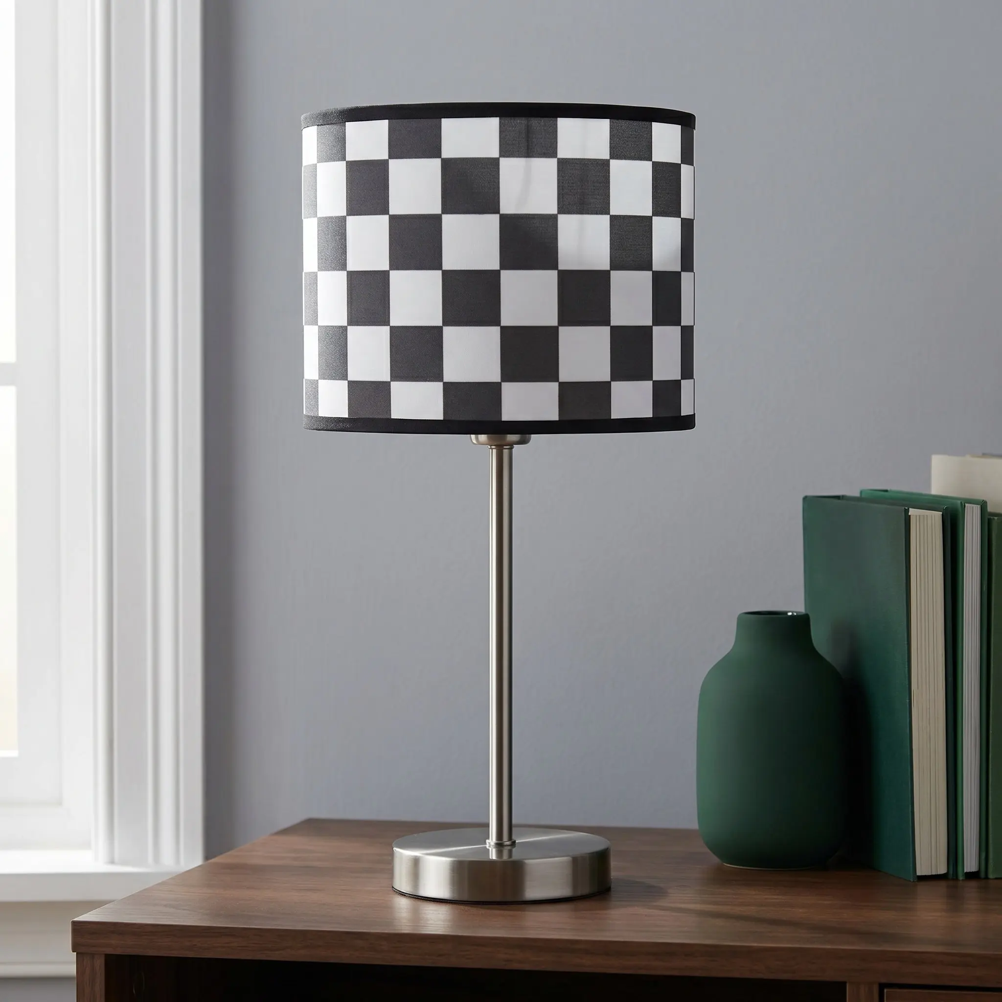 Plaid Fabric Lamp Shade Classic Color Replacement Lampshade for Bedroom Study Table Floor Lamp Light Cover Decorative Lampshades
