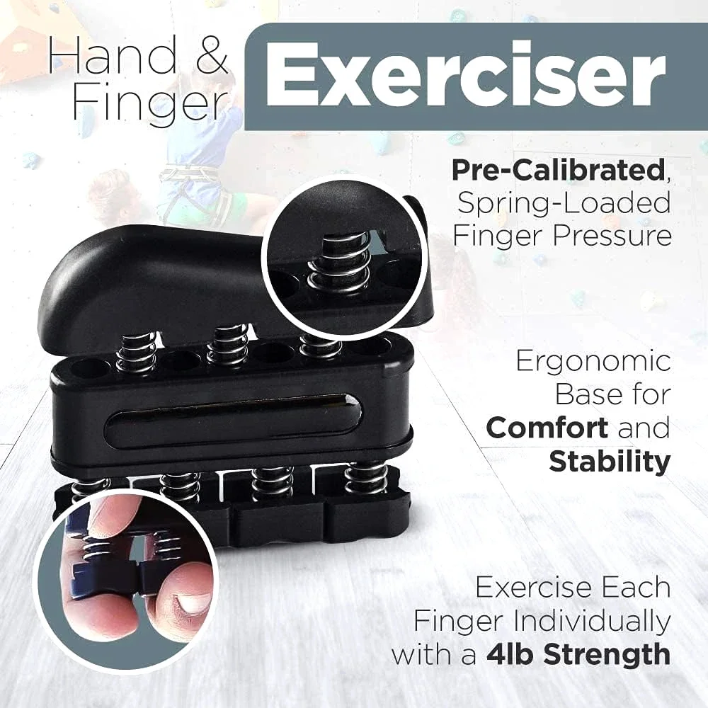 Hand Exerciser Grip Strengthener with Fingers - Hand Grip Workout Equipment for Musician, Rock Climbing, Master Gripper Exercise