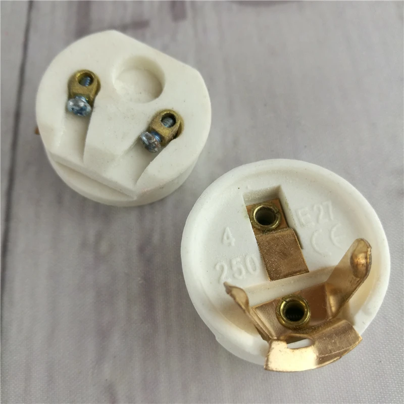 Sample order E27 lighting socket DIY industrial pendant lamp part retro 100% high quality ceramic lamp holder
