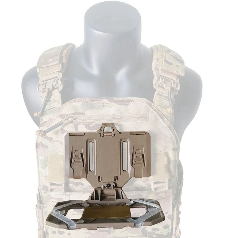 Portable Phones Folded Stand Chest Mobile Phone Navigation Folding Board Outdoor Plate Folding Phone Holder Black-ABWY