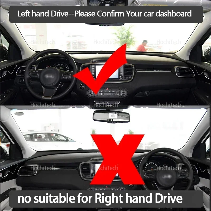 For KIA Sorento UM 2015-2019 Prime R Car Dashboard Cover Avoid Light Pad Instrument Panel Mat Case Carpets