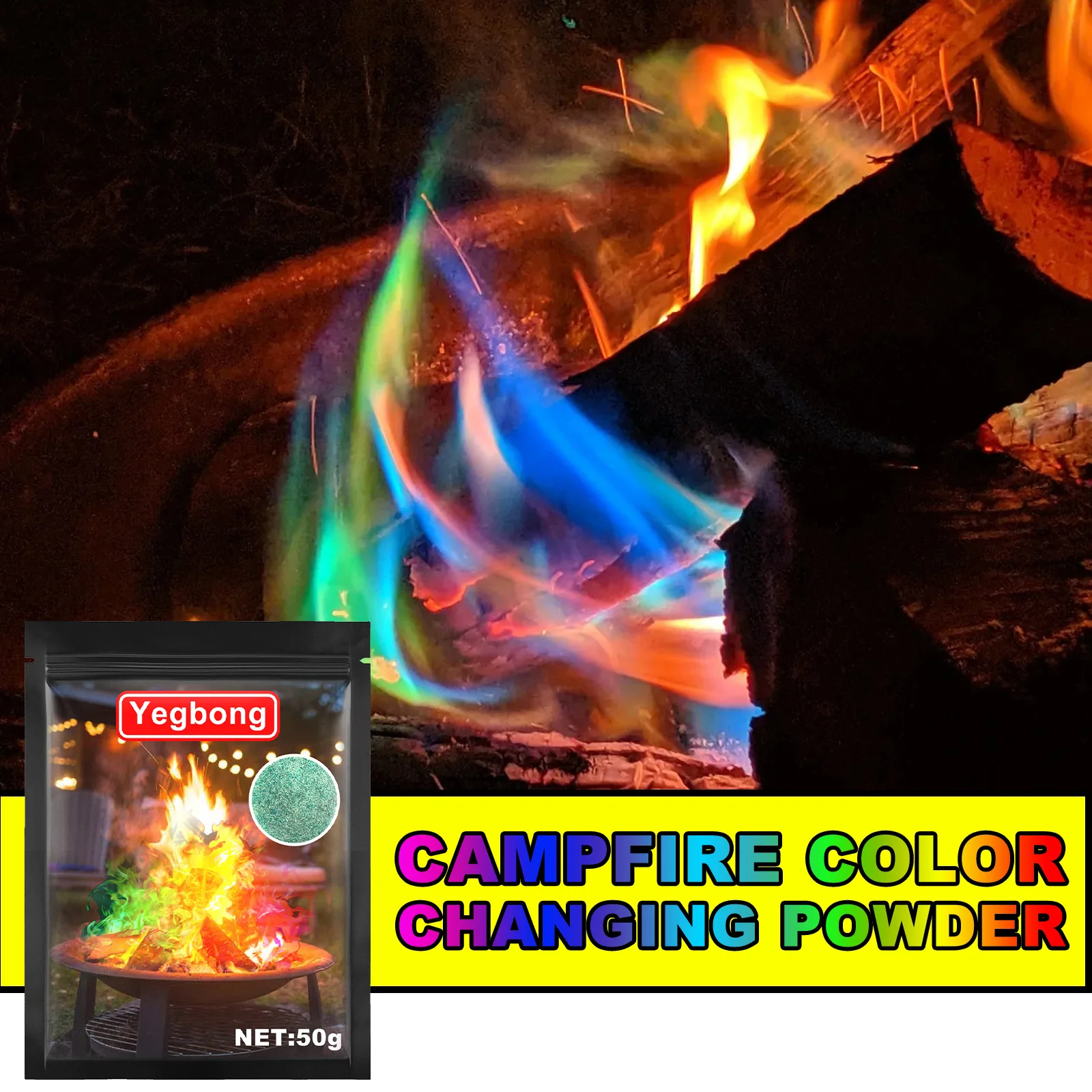 Flame Colorant Packet Vibrant Long-Lasting Flame Color Changer for Yard Beach Campfire Bonfire Fireplace Indoor Outdoor Use