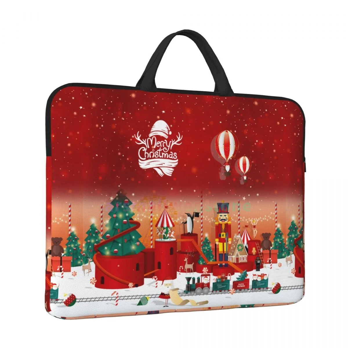 Christmas Theme Laptop Bag Computer Bag Office Business Travel 14 Inch Water Resistant Large Laptop Case