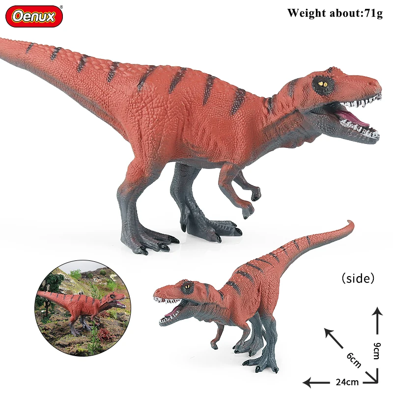 Oenux Jurassic Dinosaur Triceratops T-rex Baryonyx Spinosaurus Model Action Figures Animal Figurines Halloween Gift Kids Toy