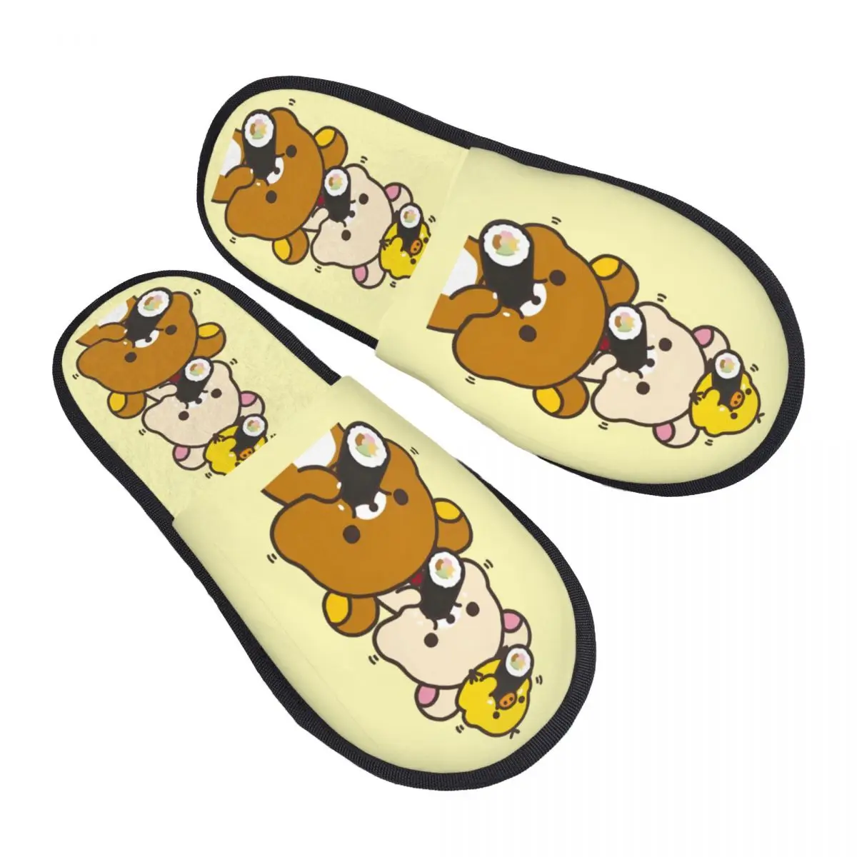 

Гостевые тапочки Rilakkuma на заказ для ванной комнаты, женские домашние тапочки с плюшевым мишкой