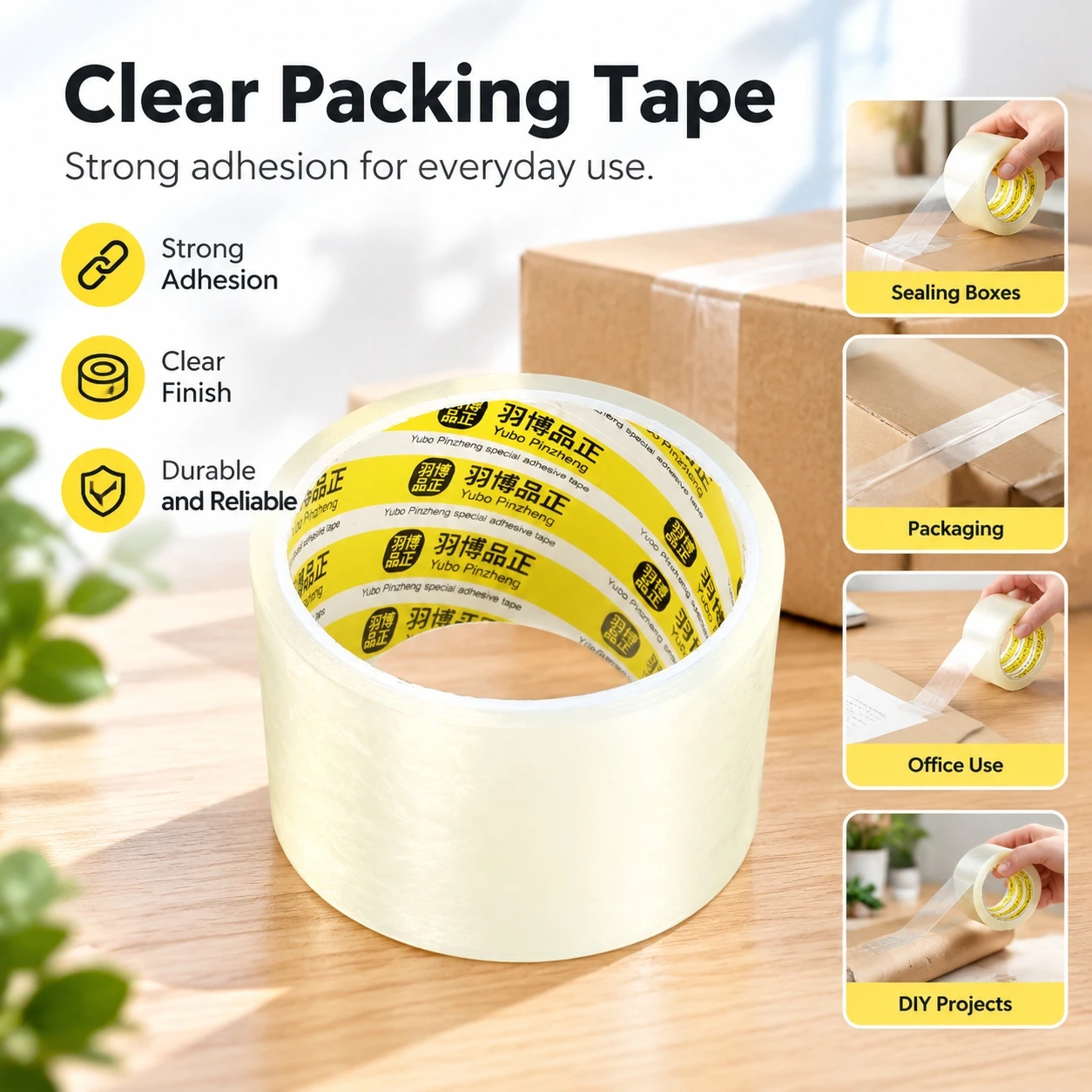 1 Roll Window Draft Seal Tape High Adhesion PE Cloth Weather Stripping for Home Office Doors Balconies No Residue Durable