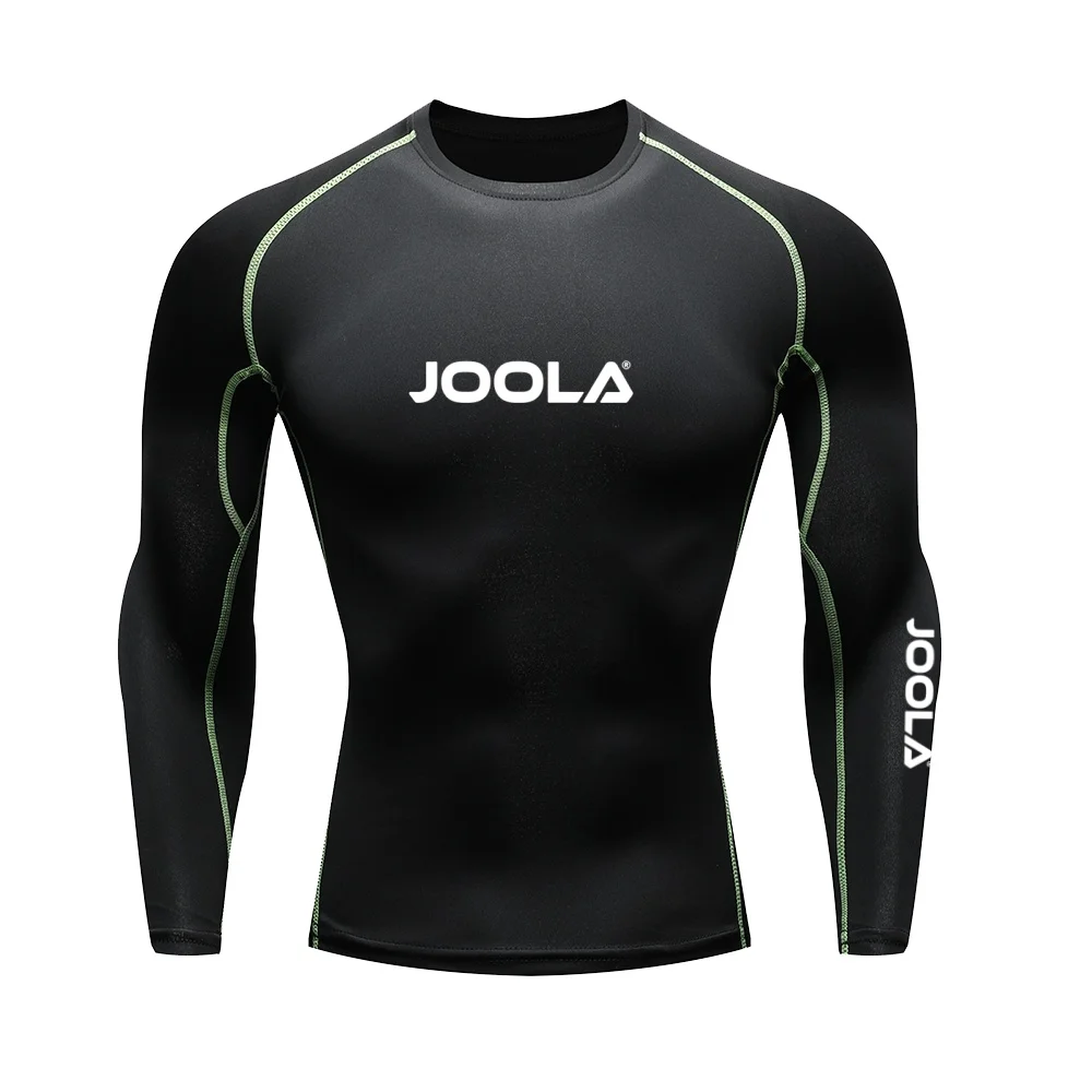 

N JOOLA Men's High Elastic Compression Long Sleeve Shirt Moisture Wicking Workout Top For Gym Running Basketball