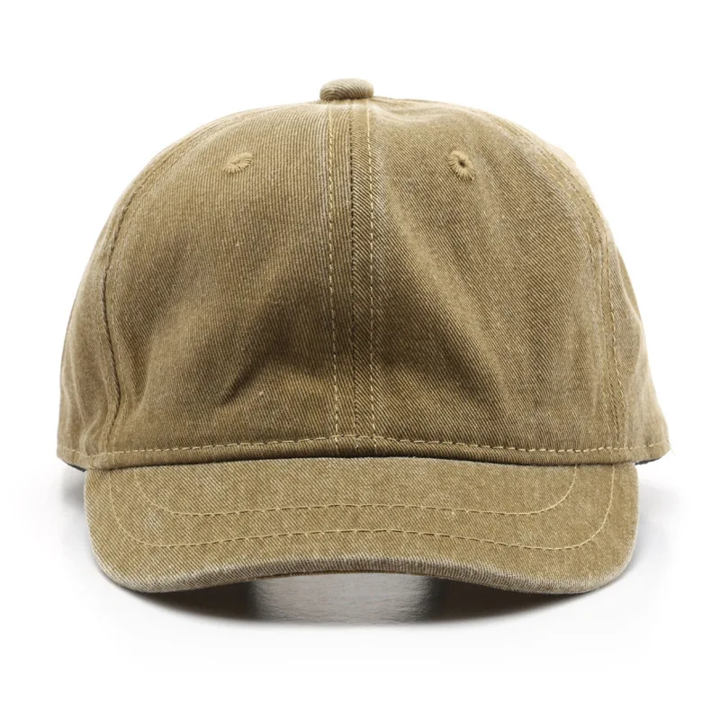 1 Stück Vier-Jahreszeiten-Mode Kurzbrim-Baumwoll-Baseballkappe für Männer und Frauen, Verstellbare Trucker-Mütze im Dad-Hat-Stil mit Niedrigem Profil – Detail 4