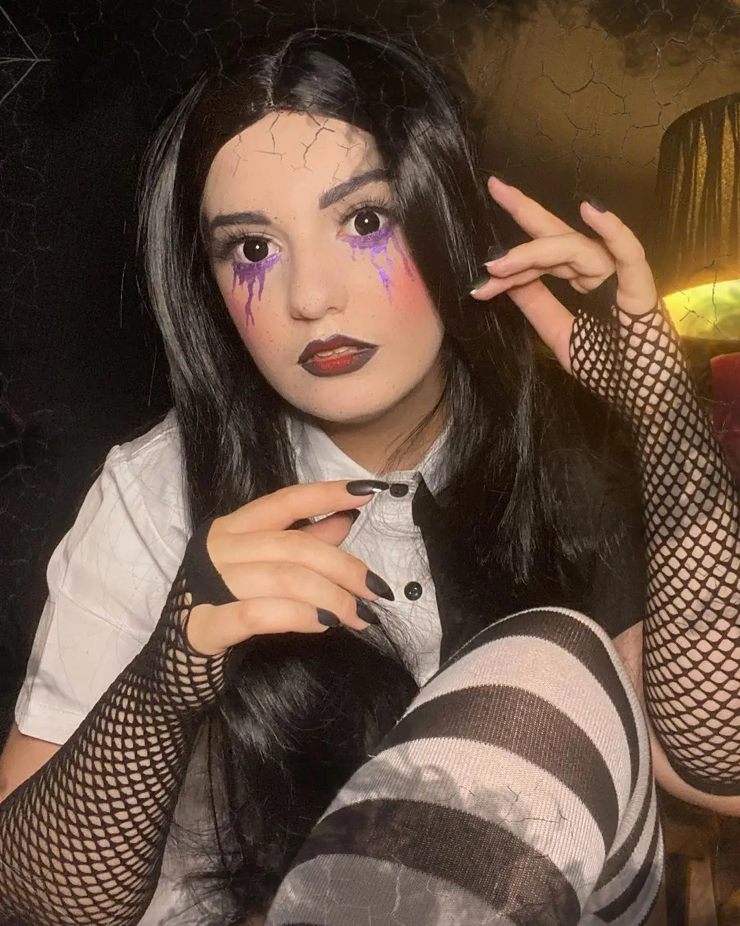 Bio-essence 1 Pair Halloween Cosplay Contact Lenses Yellow Cat Eyes Black Lenses Cosplay White Lenses Purple Anime Lenses