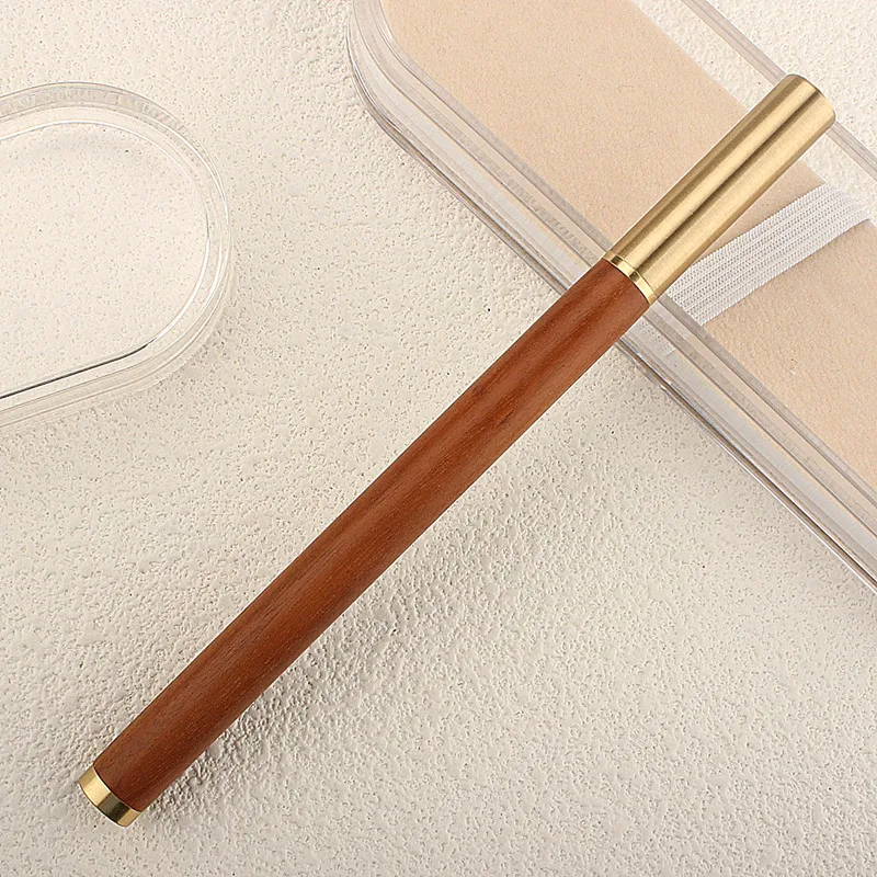 Hoge Kwaliteit Houten Roller Balpen Fijne 0.5Mm Punt 1 Kleuren Houten Balpen Relatiegeschenken Schrijven Kantoor Schoolbenodigdheden