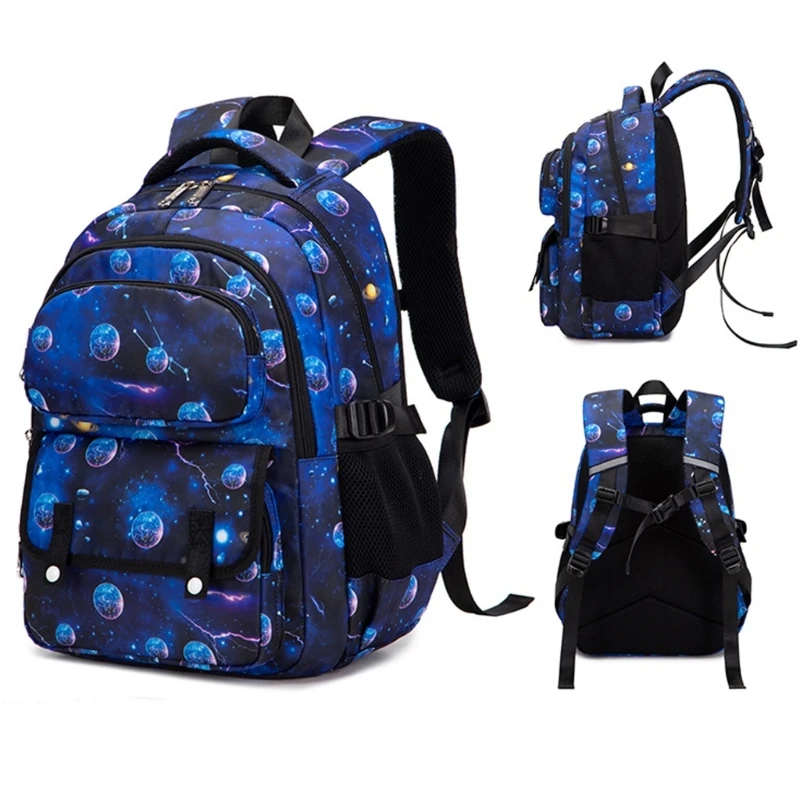 

2pcs Large Capacity Backpack with Lunch Bag Set Functional School Bag Student Casual Daypack Rucksacks